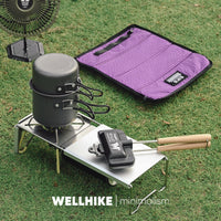 WELLHIKE户外升级款折叠蜘蛛炉架小桌便携野餐露营加厚铝合金桌