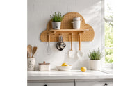 Perforated Wooden Pegboard Solid Wood Wall-Mounted Pegboard Painted Finish Modular Peg Board Wall Rounded Contours