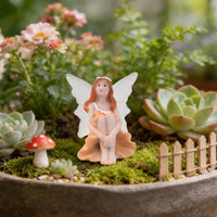 4 Pieces Fairy Garden Figurine Miniature Flower Fairy Figurine Colorful