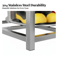 Firefighter Gear Rack Heavy Duty Stainless Steel Turnout Gear Rack Fire Station Locker for Firefighters, First Responders
