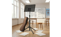 Adjustable Sheet Music Stand Folding Music Stand with Tripod Base Metal Spacious for Students, Stage