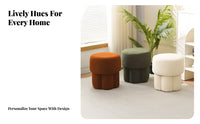 Mushroom Pouf Boucle Texture toadstoolShaped Pouf space-saving Size for Small areas