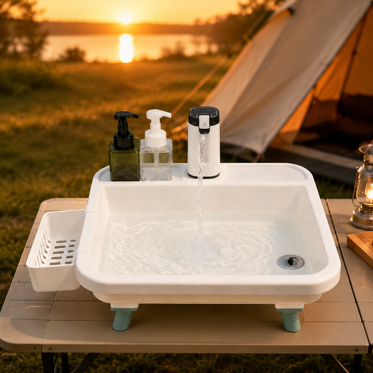 Portable Sink, Automatic Water Supply, Simple Washstand, 6-10L Large Capacity, Foldable, Garden Sink, Outdoor, Camping, For Face Washing