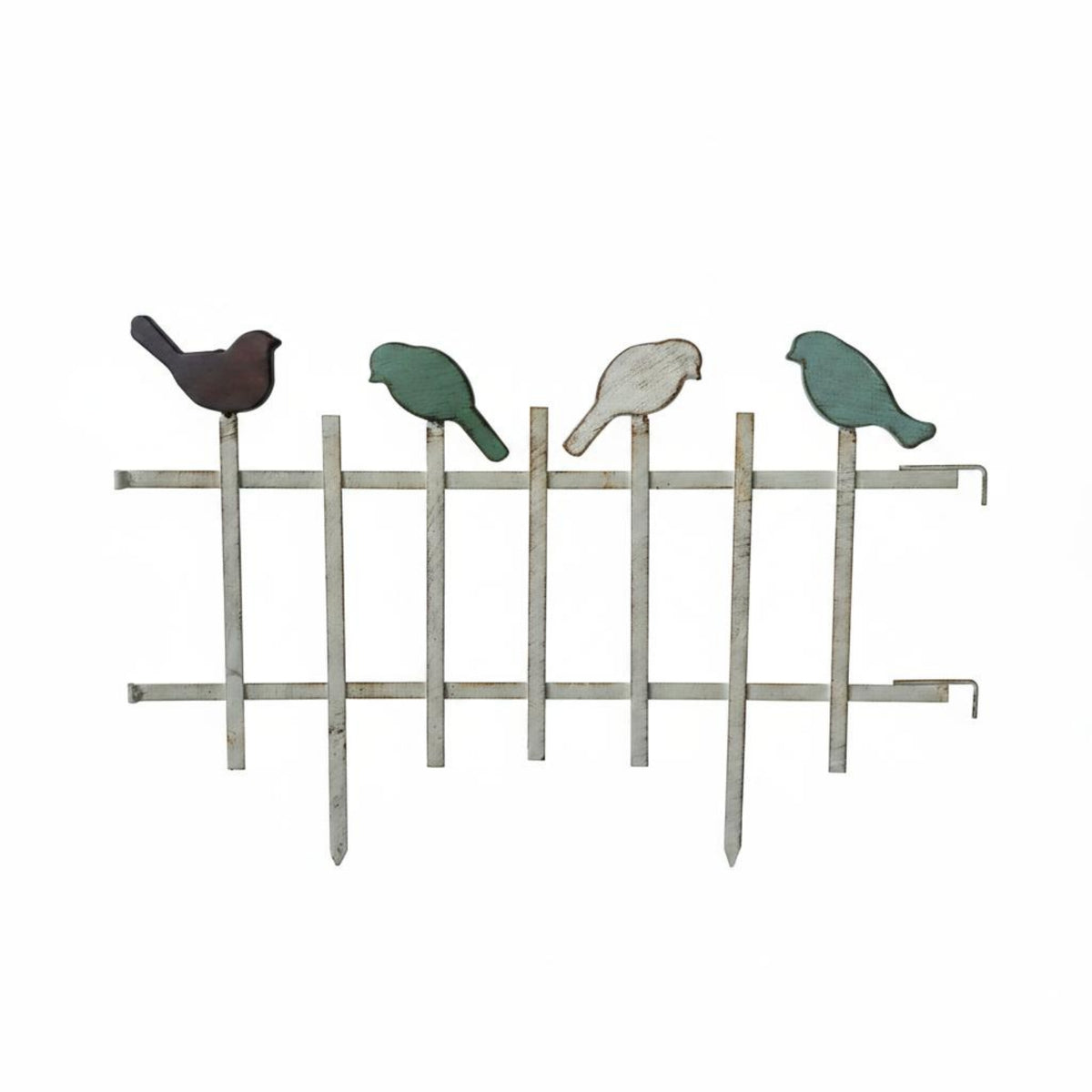 Metal Garden Fence Weather Resistant Decorative Iron Fence Sturdy Wrought Iron Border