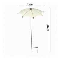 Umbrella Garden Stake Speckled Finish Outdoor Decor Rounded Tip for Courtyard