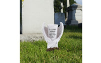 Angel Plumes Cemetery Vase Resin Memorial Flower Holder in Loving Memory