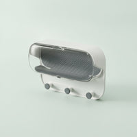 Wall-Mounted Glasses Storage Organizer Compact Glasses Case with Hooks Eyewear Holder with Cover Space-Saving Dustproof