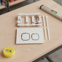 Concealed Cistern Flush Panel White Bathroom Accessory with Cutouts