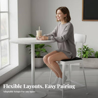 Round Pub Table with Backrest Stools factory-inspired aesthetic for Balcony, Dining Room