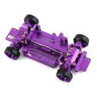 CNC-Machined 1/28 Scale Chassis Kit Lightweight RC Car Frame Kit Mini-Size RC Drift Chassis Sturdy for Hobby Builders