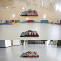 8 Pieces Floor Disc Game Set with Carrying Case Foam-Padded Athletic Goods Zippered for Schools, Organizations
