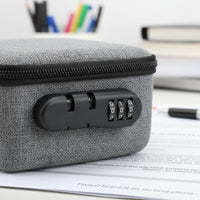 Waterproof Textile Company Seal Storage Box Adjustable Dividers Stamp Organizer Bag with Lock Multi-Functional Important Document Holder Large Capacity for Accountants, Business Owners
