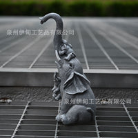 跨境一拖二亲子象庭院创意装饰摆件别墅花园草坪雕像树脂动物摆件
