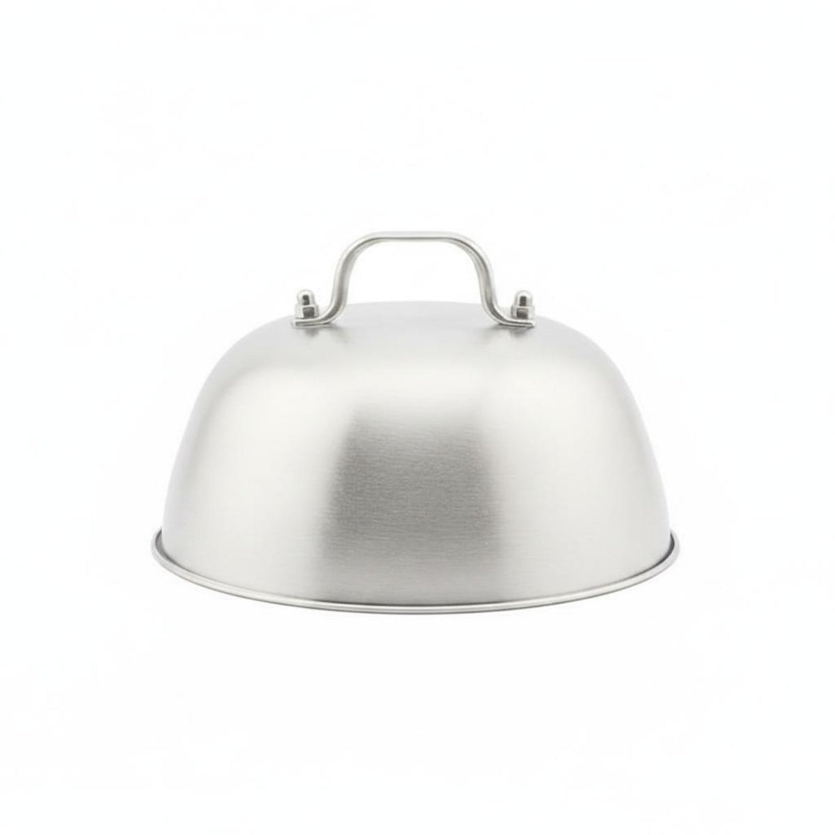 Griddle Basting Cover Brushed Finish Round Burger Cover Heat Resistant Handle Teppanyaki Lid for Grilling, Outdoor, Kitchen