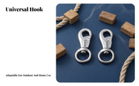 Heavy Duty Swivel Snap Hook Stainless Steel Swivel Eye Snap Hook Spring-Loaded Clip Rust Resistant for Pet Leash, Marine