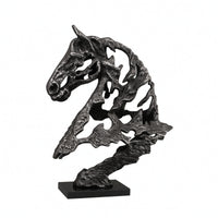 Abstract Horse Sculpture with Base Matte Decor Large for Entryway, Console Table