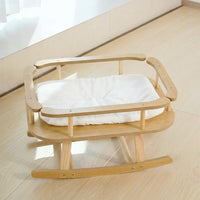 Cat Hammock and Wooden Bed with Rectangular Frame, Bolt-Together Wood Swing, Customizable Resting Place for Large Indoor Cats and Small Pets