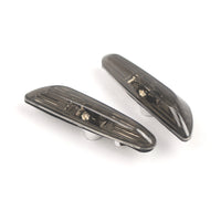 BMW E46 (02-05) Fender Turn Signal Light, Gray Crystal Pattern, Pair, 63137165915 63137165916