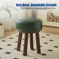 Deep Green Swivel Leisure Chair, Hardwood Frame, Modern Minimalist Single Sofa, Round Backrest Stool for Small Apartment