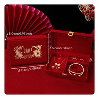 Gold-tone jewelry box for keepsakes