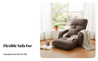 Adjustable Backrest Lounger Comfortable Supportrestsrests Adjustable Padded Lounger Multi-Functional Space-Saving