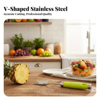 Pineapple Spot Remover Rust Resistant V-Shaped Pineapple Cutter Stainless Steel Fruit Tool Long-Lasting Kitchen Gadget Easy To