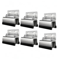 6 Pieces Roof Rack Bracket Brushed Silver Cargo Rack Bracket 90-Degree Angle