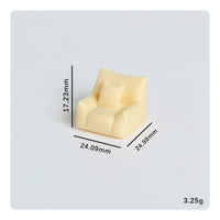 Dollhouse Armchair Detailed Miniature Couch with Cushion Elegant Furniture for Photography