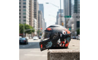 DOT Approved Full-Coverage Headgear | Aerodynamic with Visor, for Street Riding
