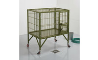 Galvanized Steel Outdoor Dog Kennel Wire Mesh Heavy Duty Dog Kennel Latch Door Pet Enclosure Weather-Resistant for Large Dogs