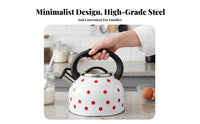 2.5L Whistling Kettle Multi-Cooktop Compatible Boiling Tea Kettle Loud Whistle Kitchenware for Office