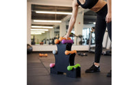 Tree Dumbbell Rack Multi-Compartment Dumbbell Storage Rack Organizer Holder Stand Compact