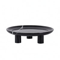 Marble Tray with Feet Low-Profile Marble Footed Tray Polished for Dining Table, Countertop
