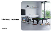 Parent-Child Interaction Mini Pool Table Family Fun Tabletop Billiards Game Educational for Parents, Adults, Indoor, Bedroom, Living Room