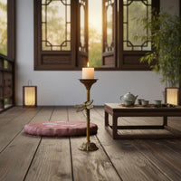 2 Pieces Wrought Iron Candlestick Tranquil Style Tall Candle Holder Country-Style Home Decor for Living Room