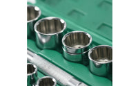 Socket Wrench Set Chrome-Finished Socket Set with Case Mirror-Polished Mechanics Tool Kit for Home Improvement Hobbyists, Homeowners, Garage