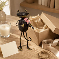 2 Pieces Jazz Feline Figurine Creative Home Decor Decorative for Desk