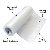 Waterproof Drawer Liner Mat, Non Slip Cupboard Protector Liner, Kitchen Cabinet Liner, Fridge Drawer Liners, Draw Liners Kitchen 45x29cm 4 Pack