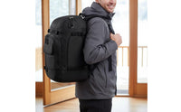 Ski Helmet and Footwear Bag Water Resistant 50L Ski Gear Backpack Snowboard Footwear Backpack Waterproof Ergonomic Rear Panel