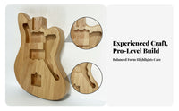 Pre-Drilled Holes Alder Guitar Body Blank Offset Style Electric Guitar Body Blank Visible Wood Grain