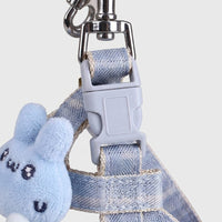 Cat Harness and Leash Set with Cartoon Design, Adjustable Soft Nylon Vest Harness for Small Cats, Outdoor Walking Gear in Various Colors