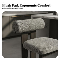 Upholstered Counter Stool with spinerest Footrest Included for Cafe, Coffee Shop