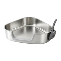 Stainless Steel Litter Box Rust-Resistant Pet Supply Non-Slip for Home