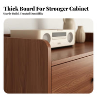 1 Piece Storage Cabinet Freestanding Cupboard Organizer Storage Cabinet with Doors High Capacity Wooden Furniture Suitable for Bedroom Living Room Hallway