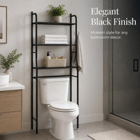 Multi-layer Bathroom Toilet Storage Rack Over-the-Toilet Shelf No-Drill Organizer for Basins and Laundry