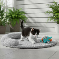 Oval Pet Cooling Mat Dotted Feline Dog Sleeping Pad Low-Height