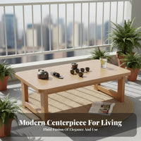 Collapsible Oval Table Foldable Design Oval Coffee Table Space-Saving