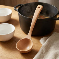 Beech Wood Ladle Polished Kitchen Tool Hanging Hole