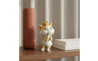 Crowned Cat Figurine Whimsical Cartoon Resin Ornament Hand-Painted Details