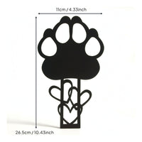 Pet Memorial Stake Metal Garden Ornament with Paw Print Dignified for Yard